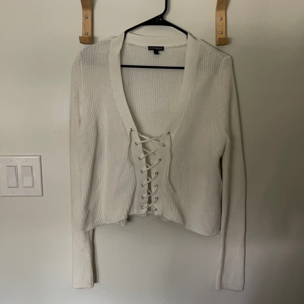 Express tie sweater
